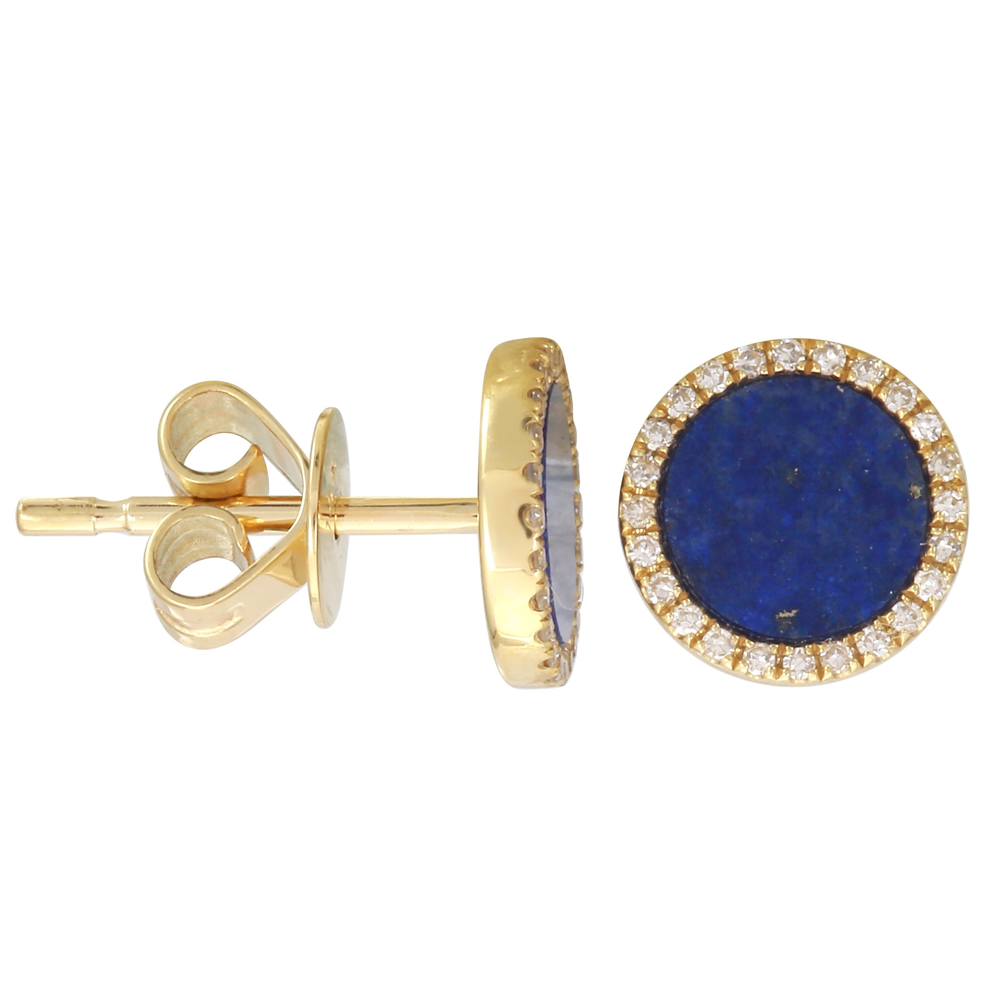 Big Lapis Halo Earrings.