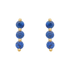Sapphire Trio Pin Studs.