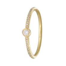 Solitaire Bezel Stack Ring.