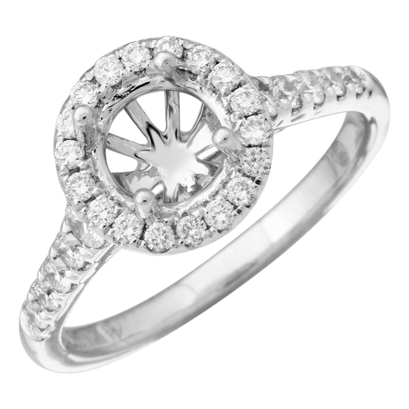 Diamond Halo Engagement Setting.
