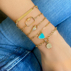 Diamond Carabiner Lock Paperclip Necklace.