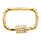 Diamond Carabiner Lock Paperclip Necklace.