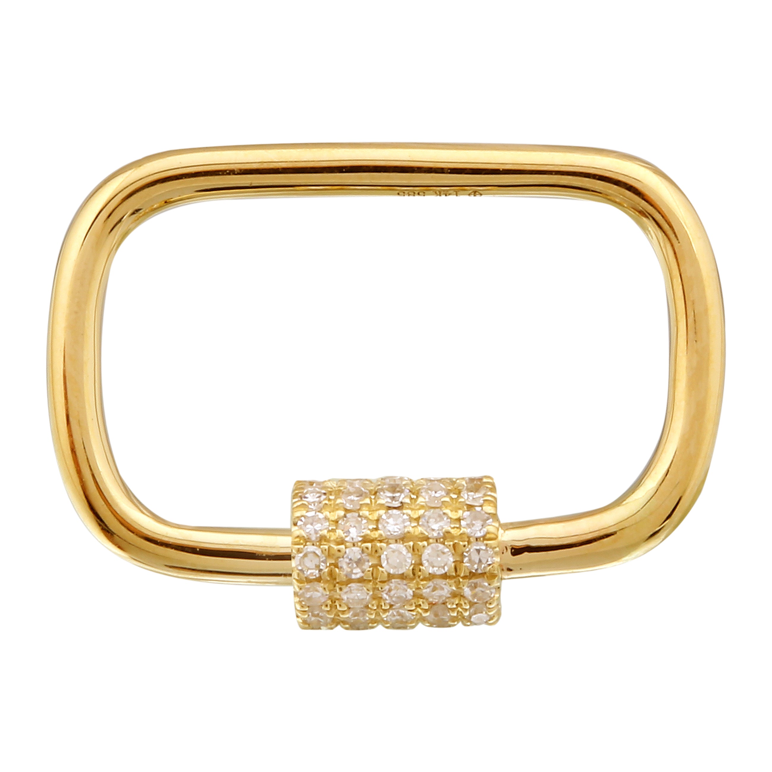 Diamond Carabiner Lock Paperclip Necklace.