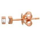 Ultra Mini Baguette Stud Earrings.