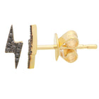 Lightning Bolt Stud Earrings.