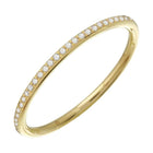Rhodium Gemstone Thin Band.