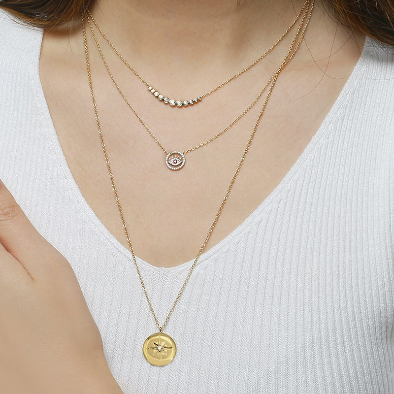 Sapphire Evil Eye Pendant.