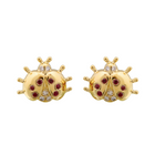 Ruby Ladybug Studs.