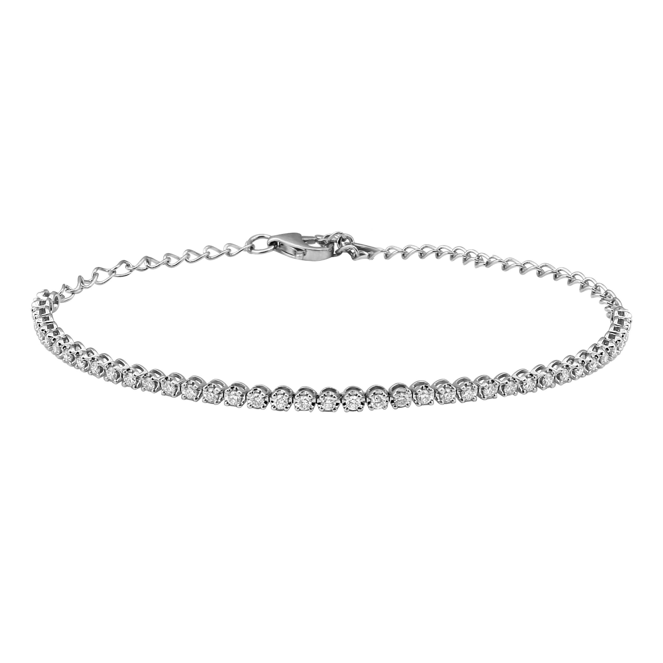 1/2 Carat Diamond Tennis Link Bracelet.