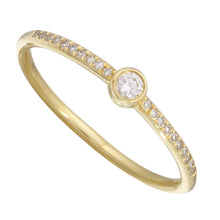 Solitaire Bezel Stack Ring.