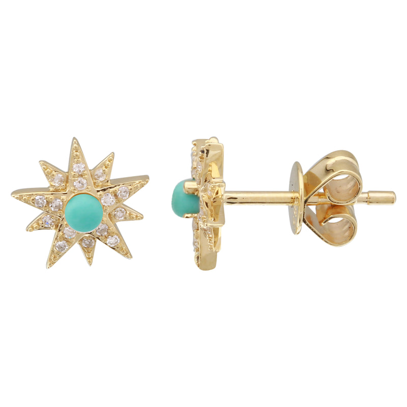 Sunburst Turquoise Studs.