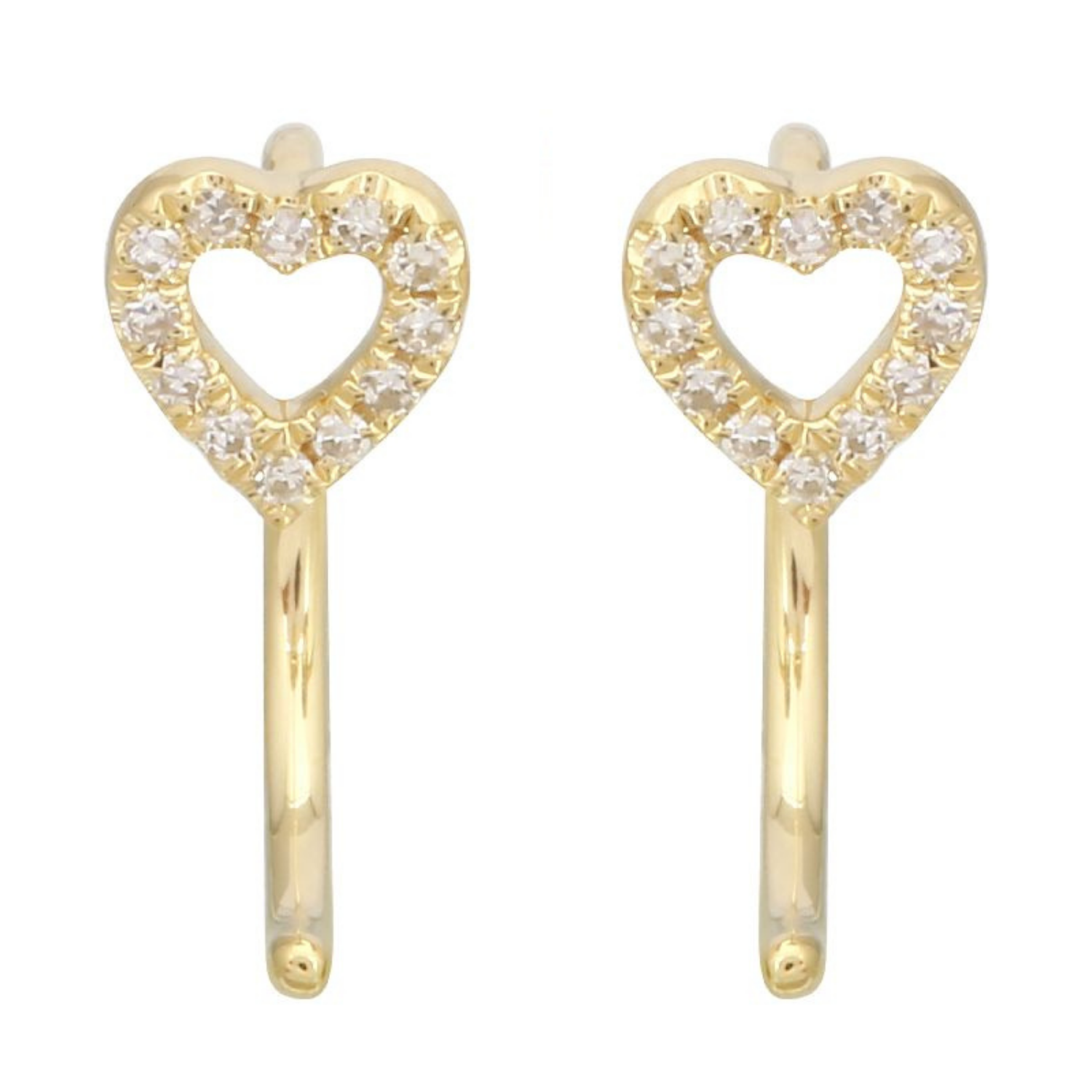 Open Heart Ear Jacket Threader.