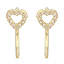 Open Heart Ear Jacket Threader.