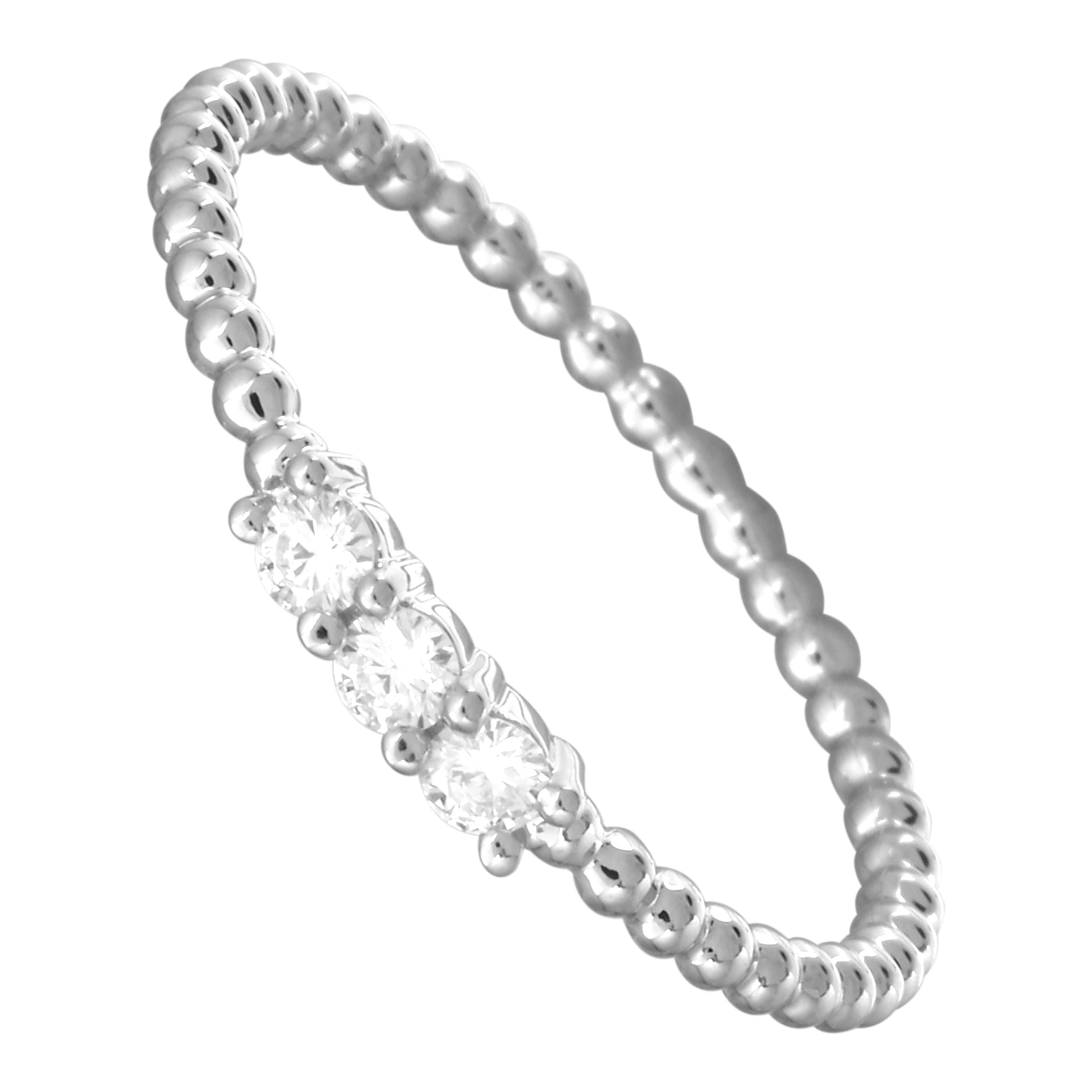 Beaded Eternity Diamond Stack Ring.