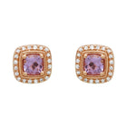 Amethyst Cushion Stud Earrings.