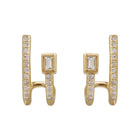 Baguette Lobe Cuff Earrings.