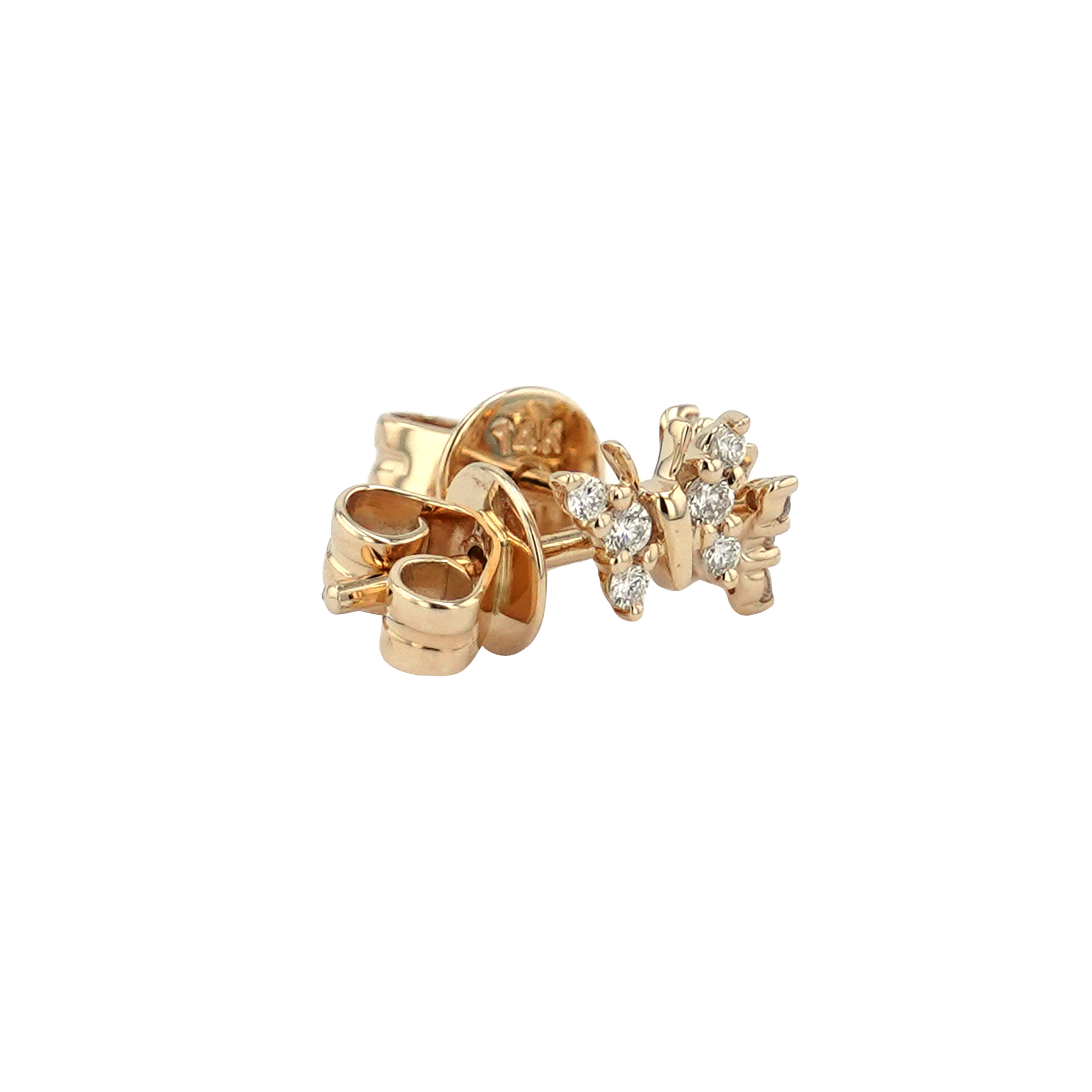 Yellow Diamond Butterfly Studs.