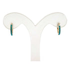 Beaded Turquoise Huggies.