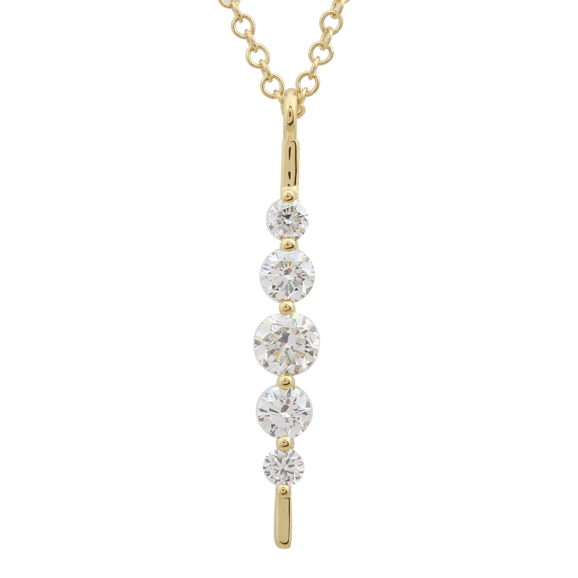 Diamond Strand Pin Necklace.