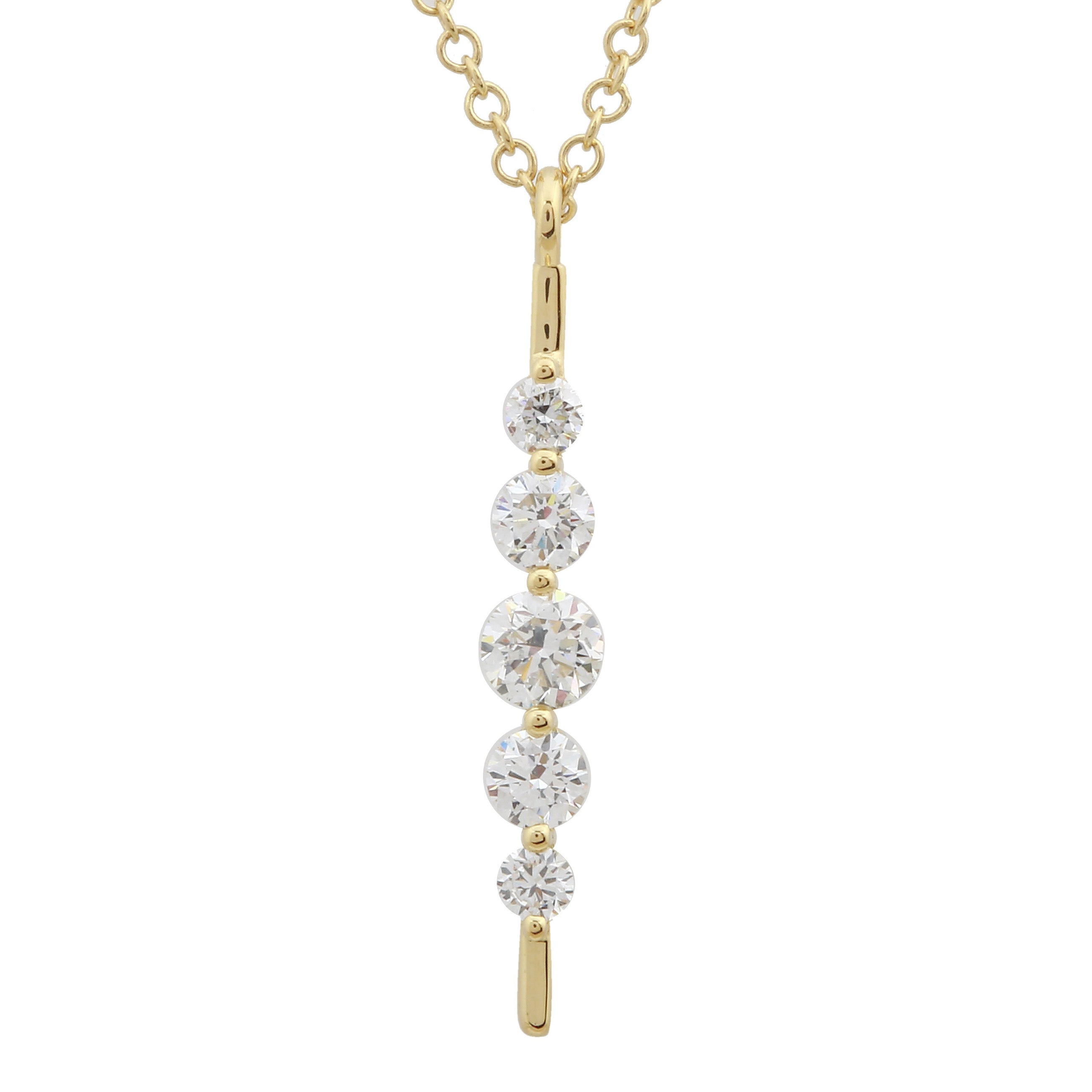 Diamond Strand Pin Necklace.