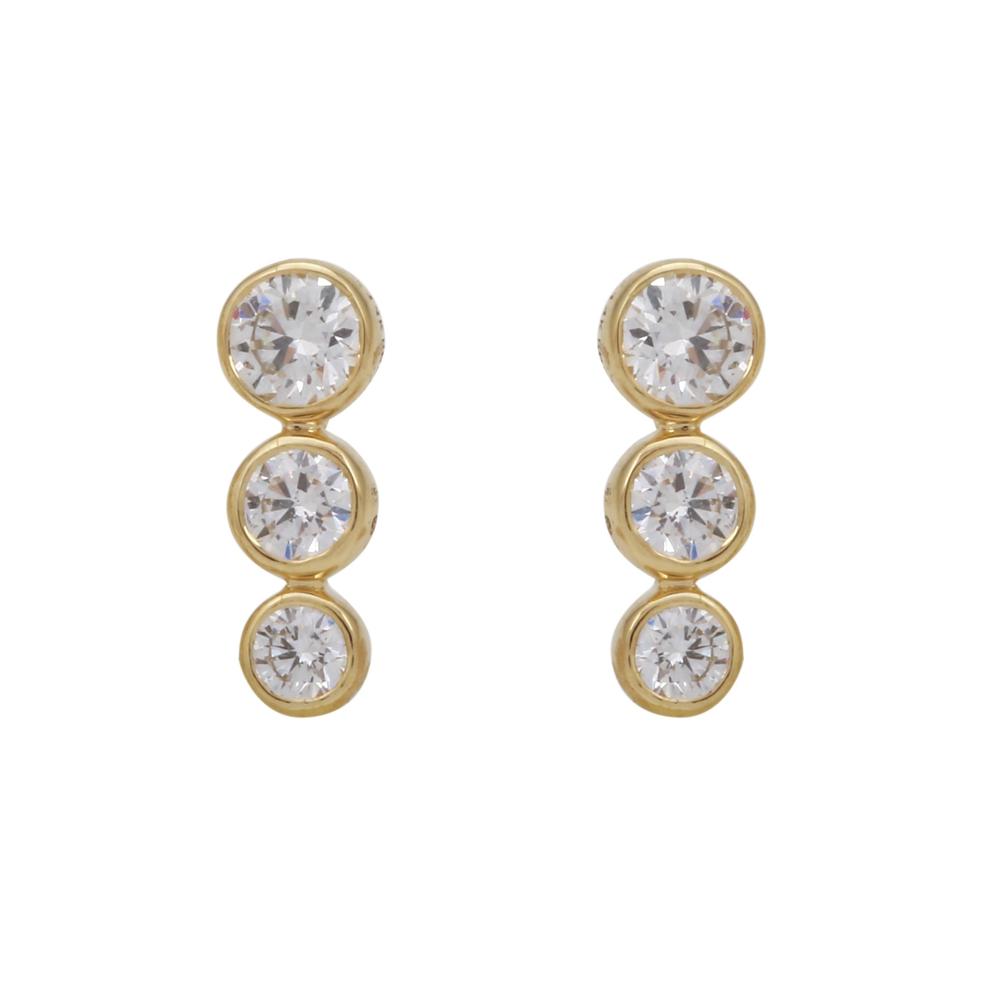 Bezel Taper Stack Earrings.
