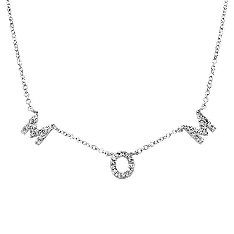 Pave Mom Necklace.