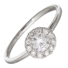 Halo Stack Band Engagement Ring.