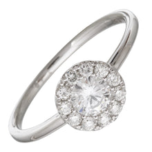 Halo Stack Band Engagement Ring.