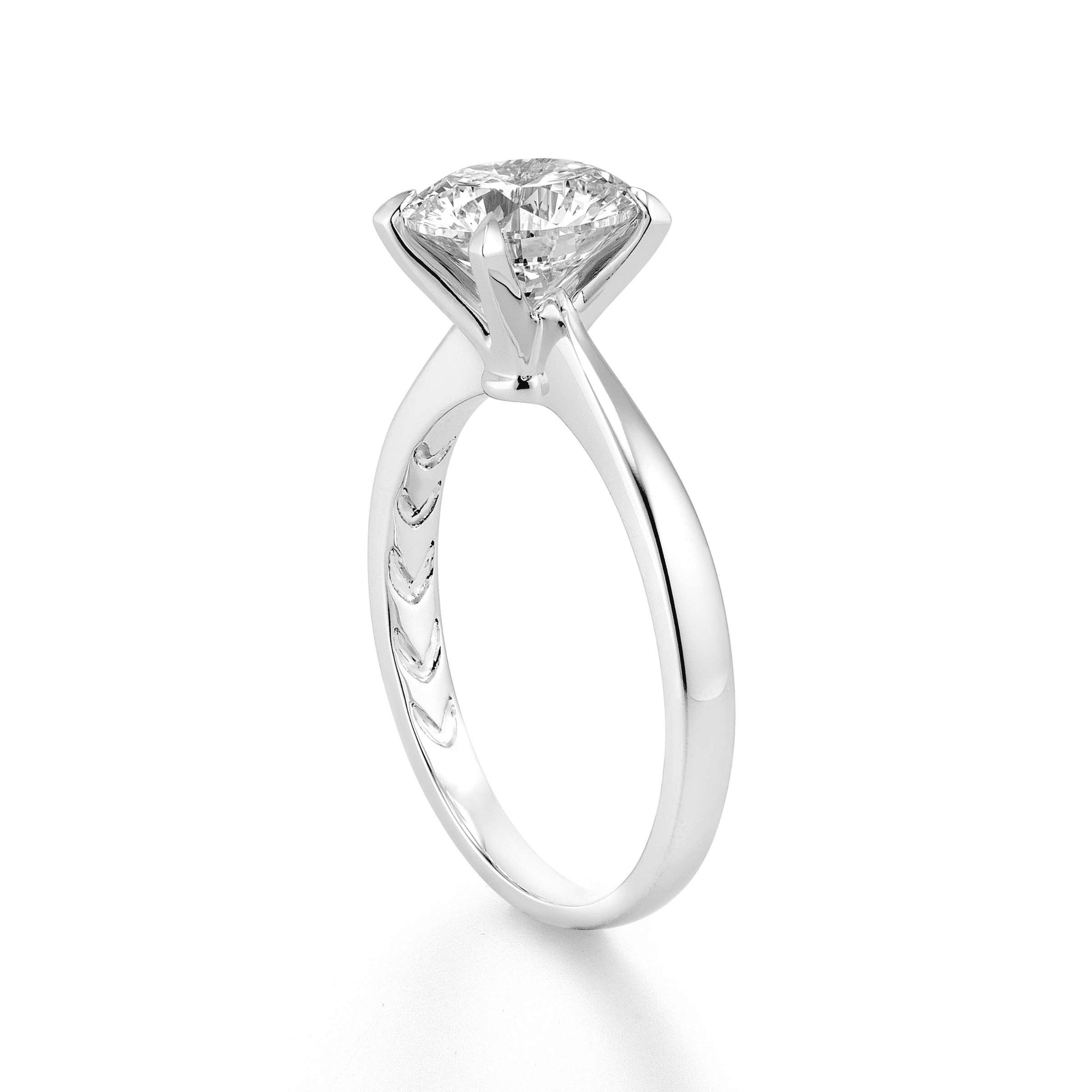 3 Carat Round Brilliant Super Ideal Lab Grown Diamond, IGI Certified H-VVS2.