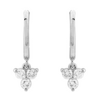 Diamond Trio Dangle Huggies.
