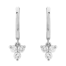 Diamond Trio Dangle Huggies.
