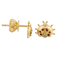 Ruby Ladybug Studs.