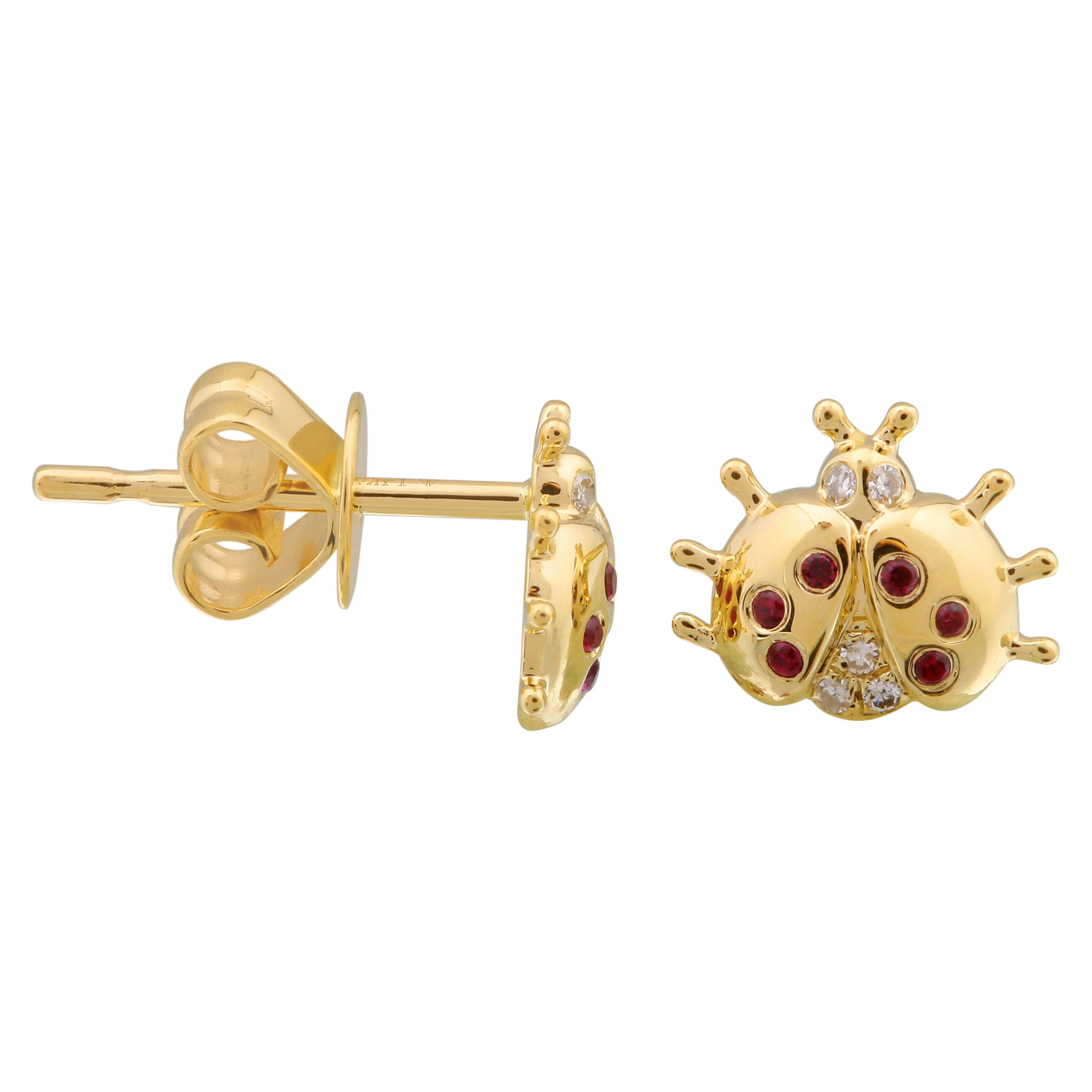 Ruby Ladybug Studs.