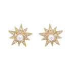 Pearl Pave Sparkle Stud Earrings.