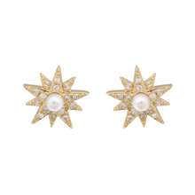 Pearl Pave Sparkle Stud Earrings.