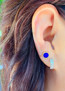 Wide Diamond Hoops.