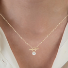 Drilled Diamond Toggle Necklace.