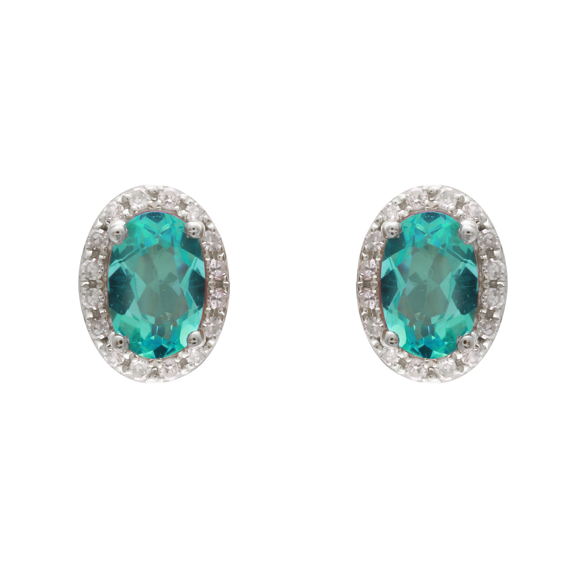 Diamond Apatite Oval Halos.