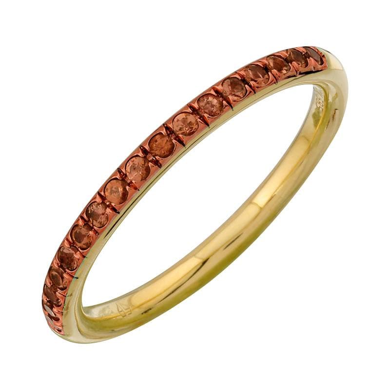 Rhodium Gemstone Thin Band.