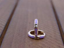 Lavender Baguette Hoops.