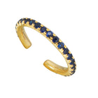 Blue Sapphire Single Ear Cuff.