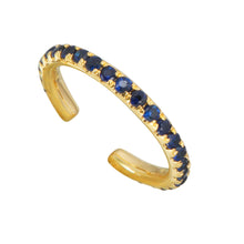Blue Sapphire Single Ear Cuff.