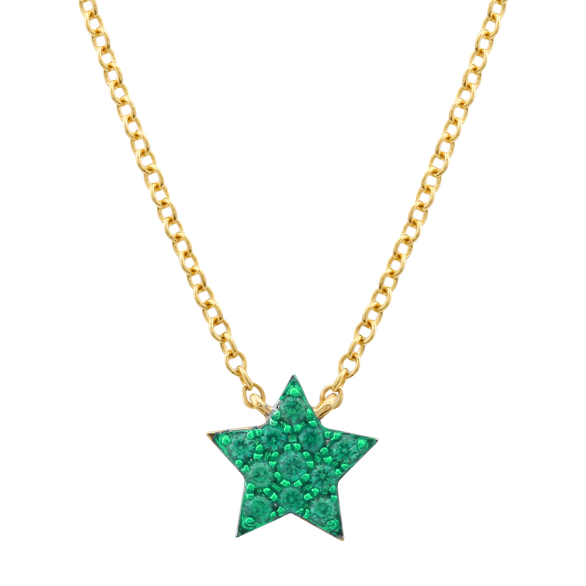 Rhodium Star Necklace.