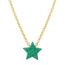 Rhodium Star Necklace.