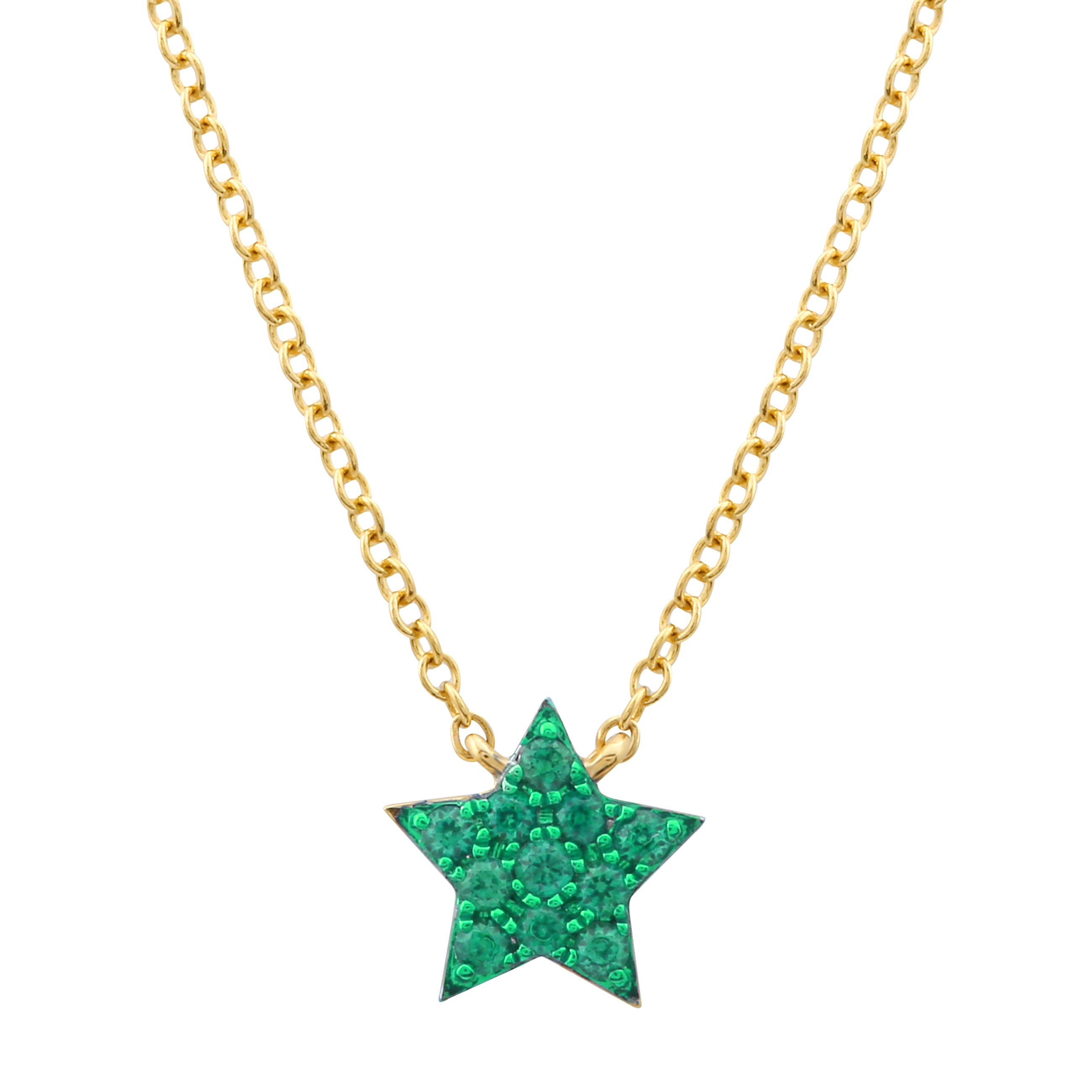 Rhodium Star Necklace.