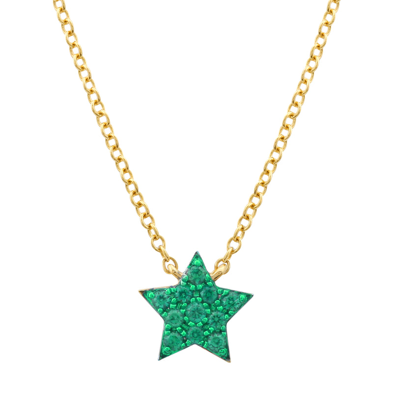Rhodium Star Necklace.