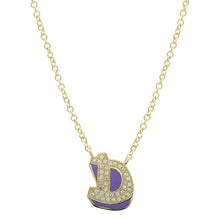Color Graffiti Initial Necklace.