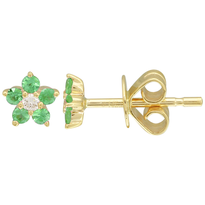 Gemstone Flower Studs.