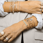 Diamond Paper Link Chain Bracelet.