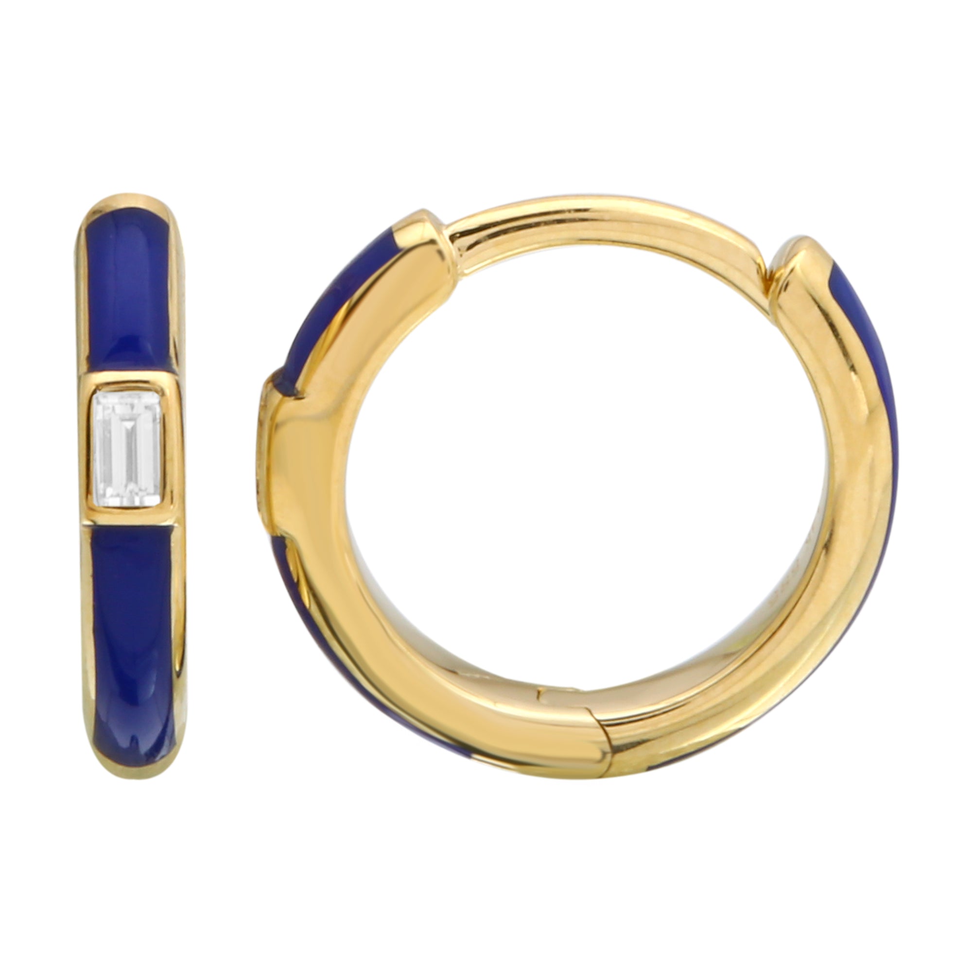Blue Enamel Huggies.